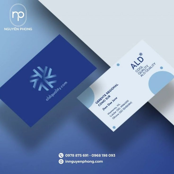 Logo điện lạnh in trên card visit